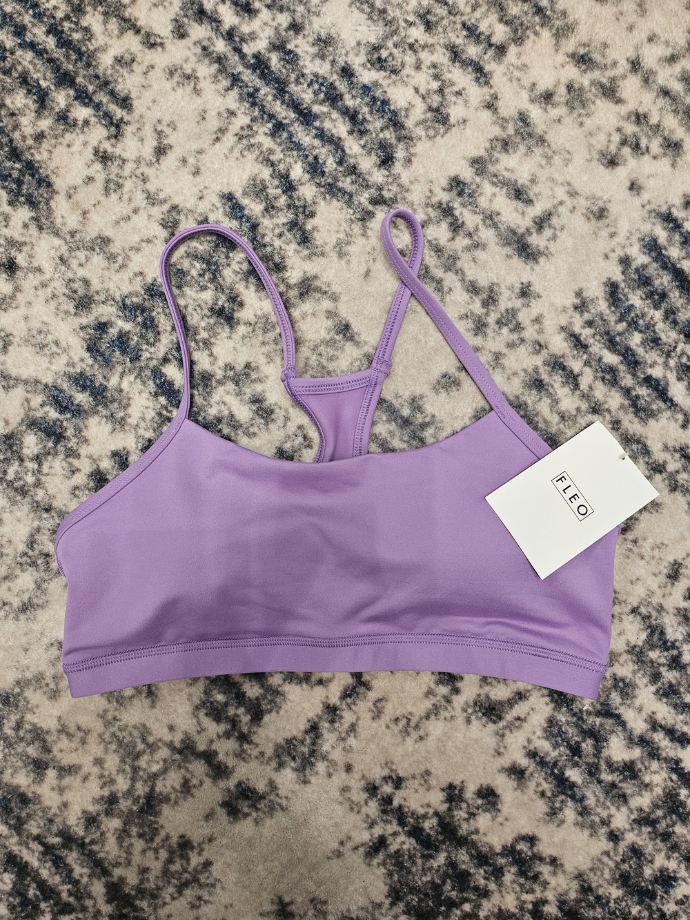 Fleo Lavender Strappy Racerback Sports Bra